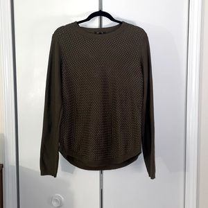COPY - Lety&Me cozy olive green sweater with patch elbows size medium